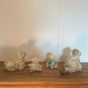 Charming Sheep Figurine Set